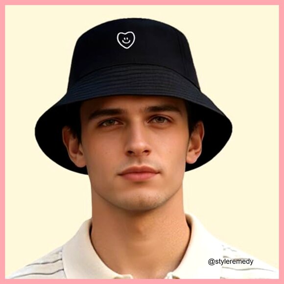 Cotton Bucket Hat Embroidered Summer Sun Hat Foldable Unisex main image 7